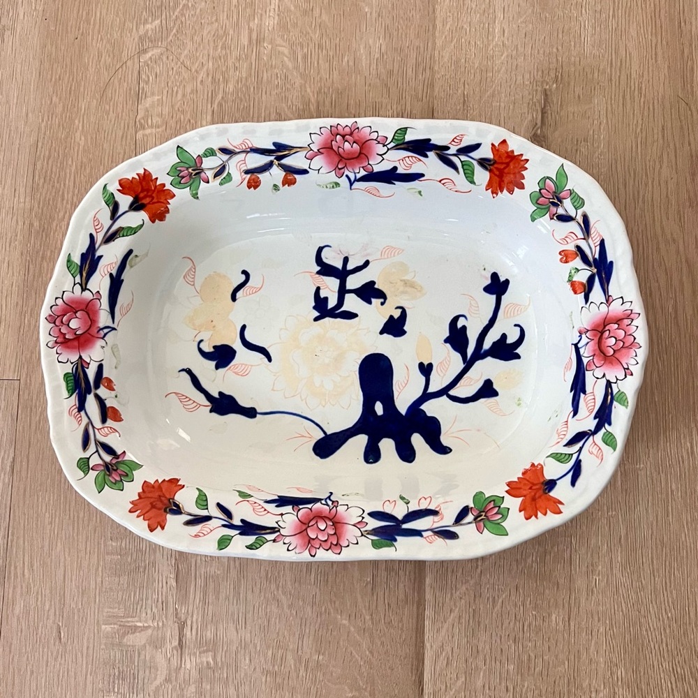 Ashworth Real Ironstone China Serving Platter‎ Bowl Dish Antique RARE Pattern